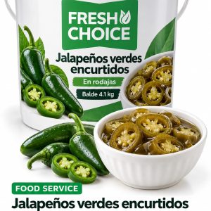 Jalapeño encurtido en slices - 4.8 kg